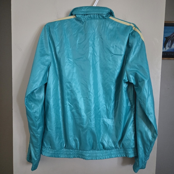 adidas Teal and Yellow Bomber Jacket - Picture 5 of 7
